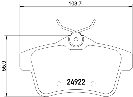 A.B.S. P 61 114 BREMBO Bremsbelagsatz, Scheibenbremse